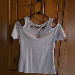 Women's Cold Shoulder Top - Cream